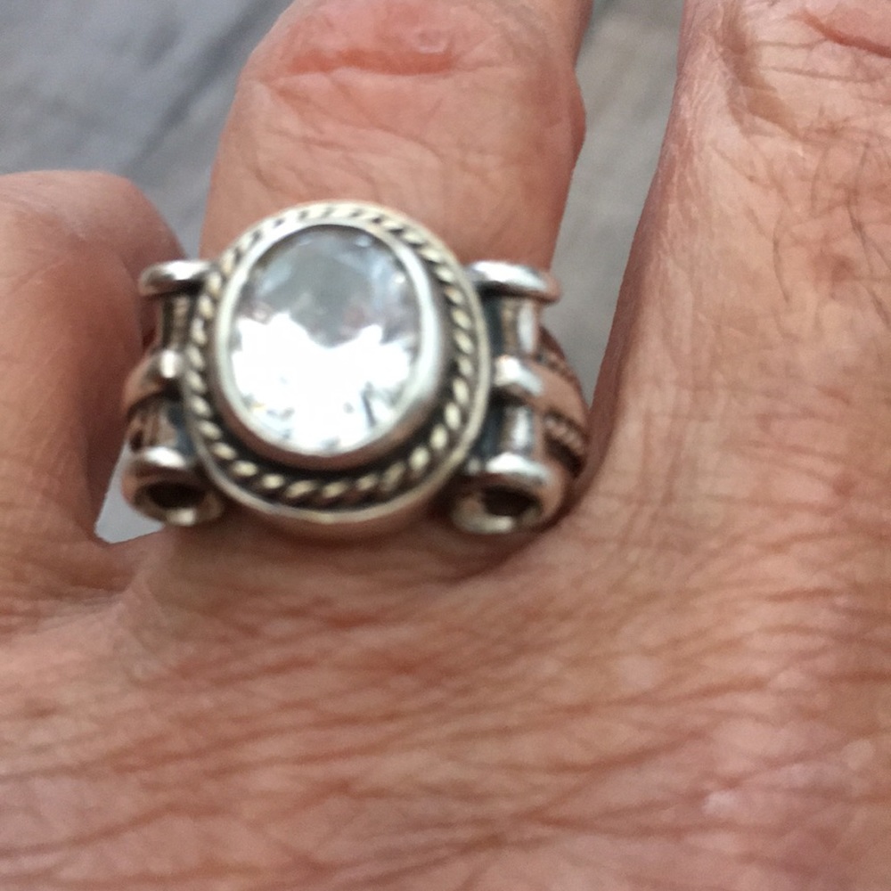 Antique stamped 92.5 Sterling Silver ring